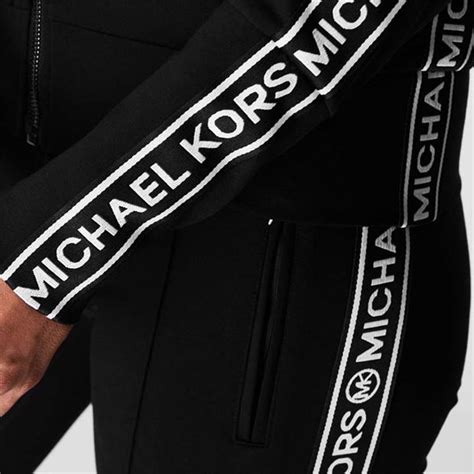 michael kors solid black suit|Michael Kors men's tracksuit.